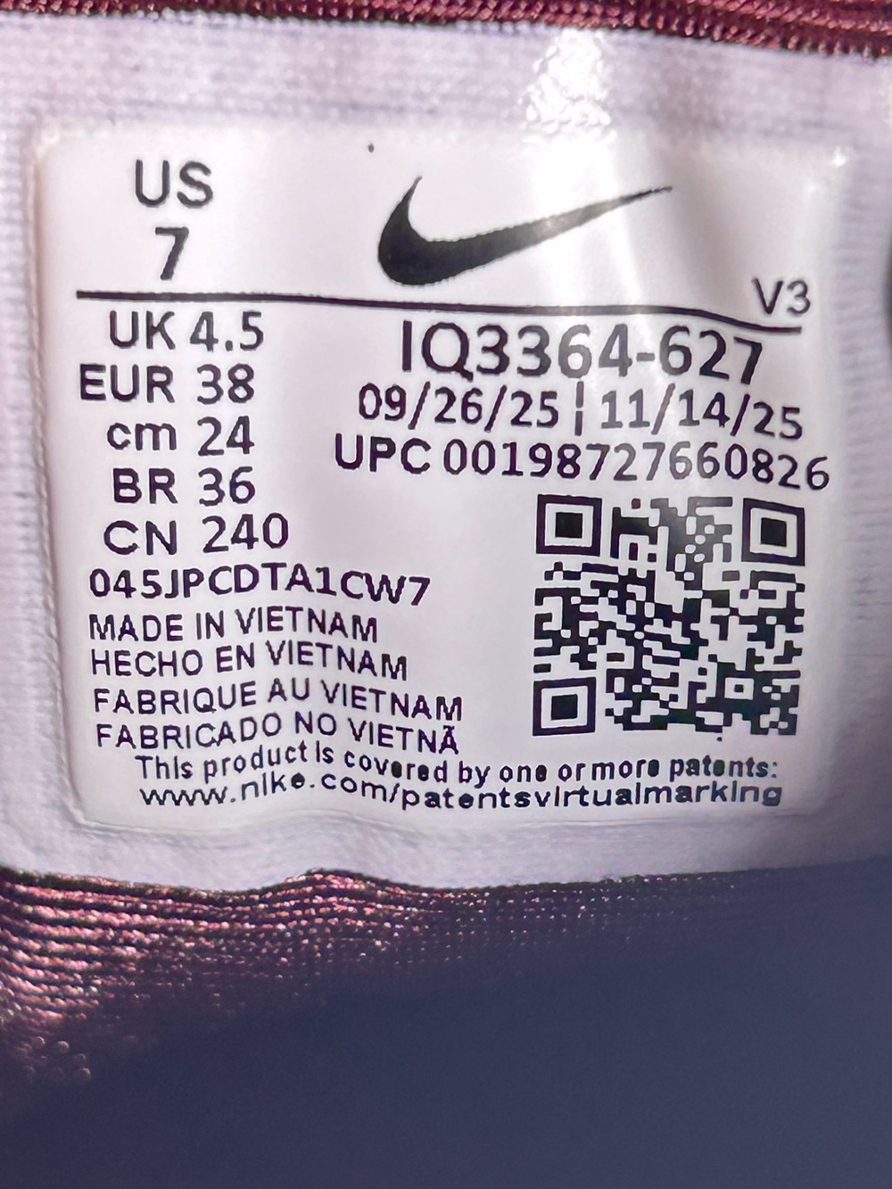 NEW Nike Shox Z SE Partical Rose Pink Burgundy Athletic Sneaker Women’s Size 7 - Picture 10 of 12